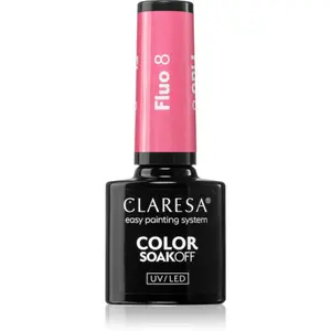 Claresa SoakOff UV/LED Color Fluo gélový lak na nechty odtieň 8 5 g