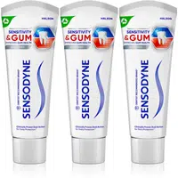 Sensodyne Sensitivity & Gum Whitening bieliaca zubná pasta na ochranu zubov a ďasien 3x75 ml