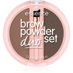 essence Brow Powder Duo sada na obočie odtieň 02 Medium 1.8 g