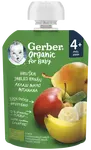 GERBER Organic vrecko hruška, jablko a banán 4m+, 90 g