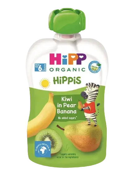 HIPP BIO is 100% ovocie Hruška-Banán-Kiwi 100 g