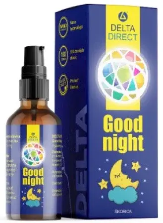 DELTA Direct Good Night Tekutý Melatonín s dávkovačom pod jazyk škorica 30 ml