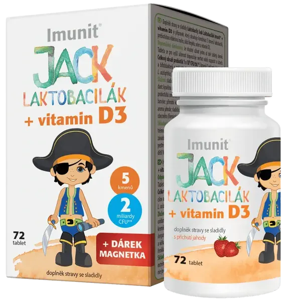 IMUNIT JACK LAKTOBACILÁK +vitamín D3 72 tabliet