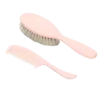 BABYONO Kefka a hrebeň na vlasy super jemná, svetlo ružová 2 ks