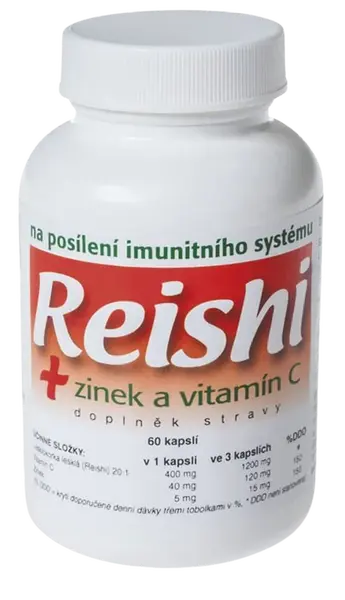 NATURVITA Reishi + zinok a vitamín C 60 kapsúl