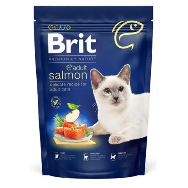 Brit Premium Cat by Nature Adult Salmon 800 g | Granule pre mačky