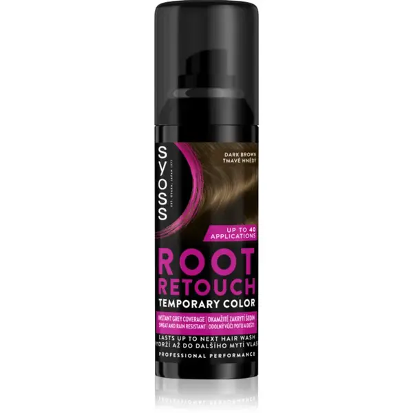 Syoss Root Retoucher tónovacia farba na odrasty v spreji odtieň Dark Brown 120 ml