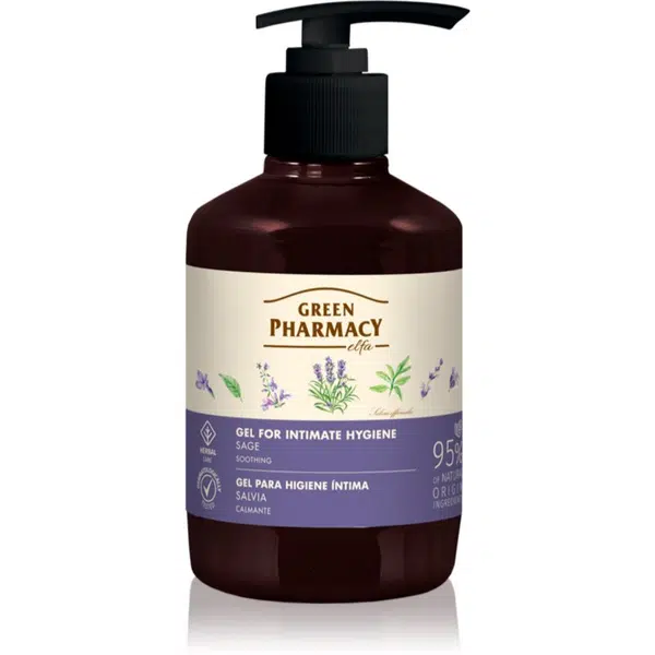 Green Pharmacy Sage & Thyme Gel for Intimate Hygiene upokojujúci gél na intímnu hygienu 370 ml