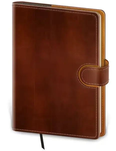 Denní diář 2026 B6 Flip hnědo/hnědý