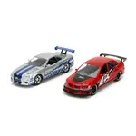 Rychle a zběsile Twin Pack 2006 Mitsubishi Lancer Evo IX + Brianův 2002 Nissan Skyline GTR