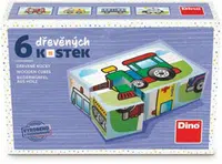 Dřevěné kostky Doprava – 6 kostek