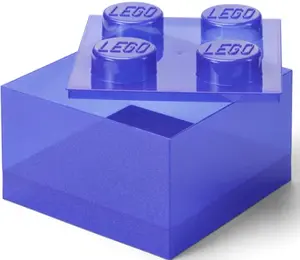 LEGO úložný box 4 s víkem - třpytivá fialová