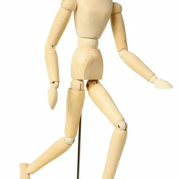 Manekýn dřevěný pohyblivý 14cm