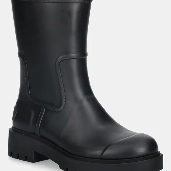 Holínky Calvin Klein MID RAINBOOT RUBBER dámské, černá barva, YW0YW02004