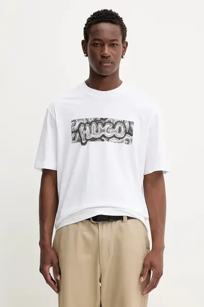 Bavlněné tričko Hugo Blue Nedirix