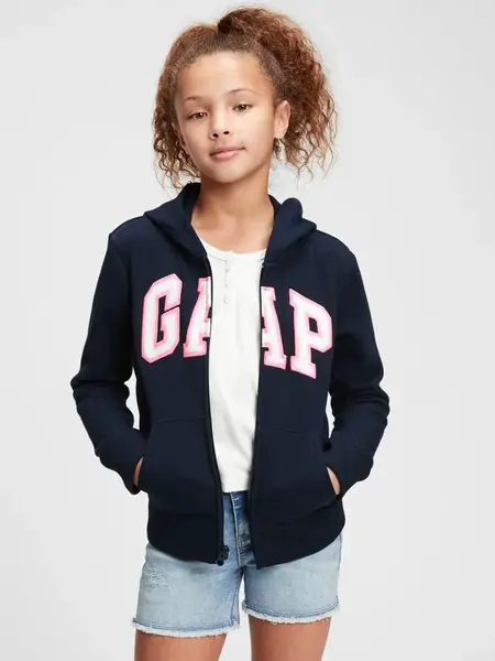 GAP Dětská mikina Logo zip hoodie - Holky