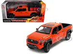 2024 Toyota Tacoma TRD Off-Road Edition Pickup Truck Octane Orange with Bed Camper 1/24 Diecast Model Car