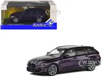 2023 BMW M3 Touring (G81) Competition Daytona Violet Metallic with Black Top 1/43 Diecast Model Car by Solido