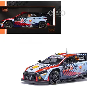 Hyundai i20 N Rally1 11 Thierry Neuville - Martijn Wydaeghe Winner "Rallye Monte-Carlo" (2024) 1/18 Diecast Model Car by IXO Models