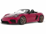 2023 Porsche 718 Spyder RS Purple with Carbon Stripes 1/18 Model Car by GT Spirit