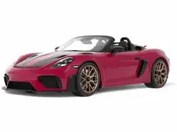 2023 Porsche 718 Spyder RS Purple with Carbon Stripes 1/18 Model Car by GT Spirit