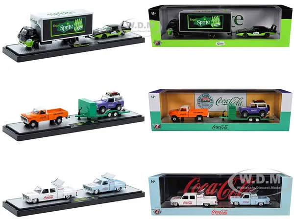 Auto Haulers "Coca-Cola" Set of 3 pieces Release 35 Limited Edition to 8000 pieces Worldwide 1/64 Diecast Models by M2 Machines