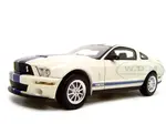 2007 Ford Mustang Shelby GT500 White with Blue Stripes 1/18 Diecast Model Car by Shelby Collectibles