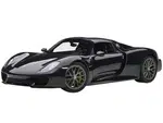 Porsche 918 Spyder Weissach Package Basalt Schwarz Black Metallic 1/12 Model Car by Autoart