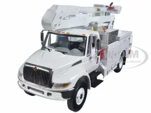 International DuraStar Utility Bucket Truck "Altec" White 1/34 Diecast Model by First Gear
