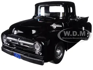 1956 Ford F-100 Pickup Truck Black 1/24 Diecast Model by Motormax