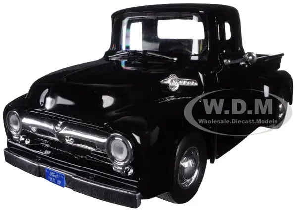 1956 Ford F-100 Pickup Truck Black 1/24 Diecast Model by Motormax