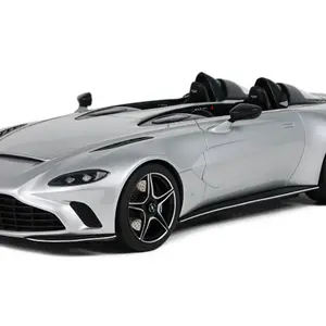 2020 Aston Martin V12 Speedster Silver Metallic 1/18 Model Car by GT Spirit