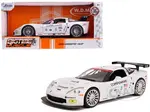 2005 Chevrolet Corvette C6-R 3 Olivier Beretta - Oliver Gavin "Compuware" White "Bigtime Muscle" 1/24 Diecast Model Car by Jada