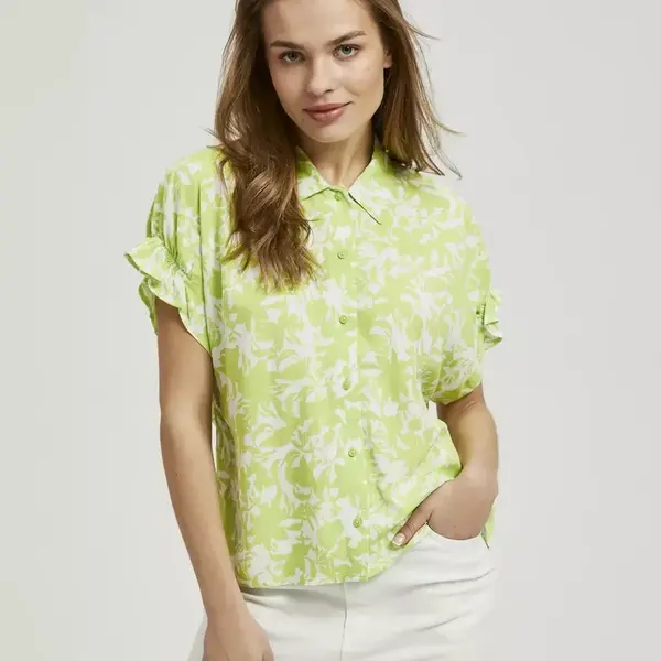Marisse Women's Shirt L-Ko-4324 Green