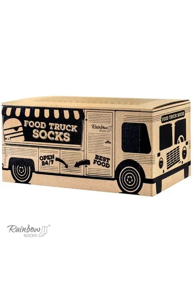 ZOOKSY/RAINBOW SOCKS Sada Food Truck Socks Box Beer Burger 3 páry