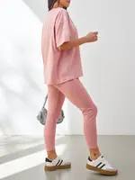 Resti Cotton women's set with short sleeves and leggings