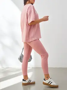 Resti Cotton women's set with short sleeves and leggings