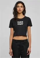 Take It Daisy Cropped Tee black