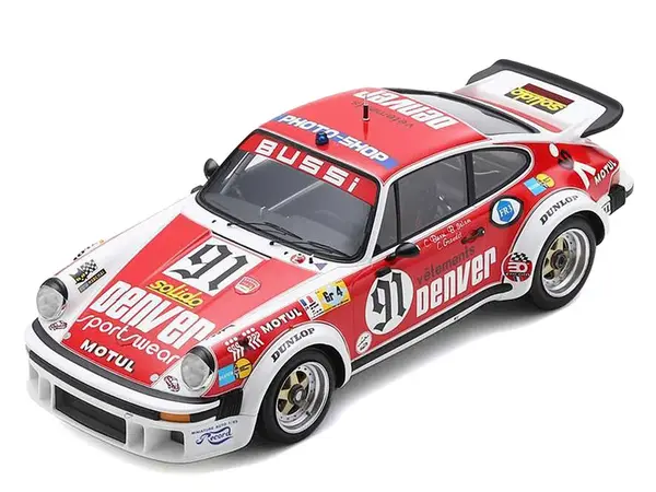 Porsche 934 91 Christian Bussi - Bernard Salam - Cyril Grandet "ASA Cachia" "24 Hours of Le Mans" (1980) with Acrylic Display Case 1/18 Model Car by