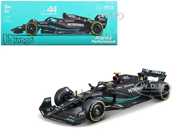 Mercedes-AMG F1 W14 E Performance 44 Lewis Hamilton "Petronas" Formula One F1 "World Championship" (2023) 1/24 Diecast Model Car by Bburago
