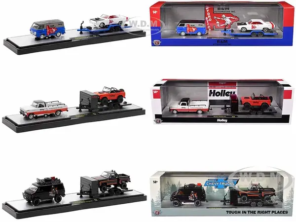 Auto Haulers Set of 3 Trucks Release 79 Limited Edition to 8000 pieces Worldwide 1/64 Diecast Models by M2 Machines