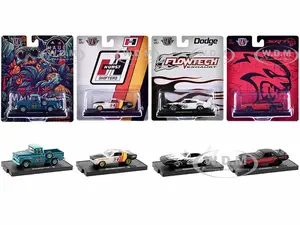"Auto-Drivers" Set of 4 pieces in Blister Packs Release 112 Limited Edition to 9600 pieces Worldwide 1/64 Diecast Model Cars by M2 Machines
