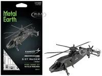 Model Kit Sikorsky S-97 Raider Attack Helicopter "United States Army" (Challenging Difficulty) Steel Model by Metal Earth