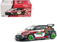Toyota Pandem GR Yaris RHD (Right Hand Drive) 87 "Daigo Saito" Black with Graphics 1/64 Diecast Model Car by Pop Race