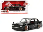 1973 Datsun 510 Black with Gold Wheels "JDM Tuners" Series 1/24 Diecast Model Car by Jada