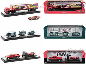 Auto Haulers "Coca-Cola" Set of 3 pieces Release 32 Limited Edition to 7250 pieces Worldwide 1/64 Diecast Models by M2 Machines