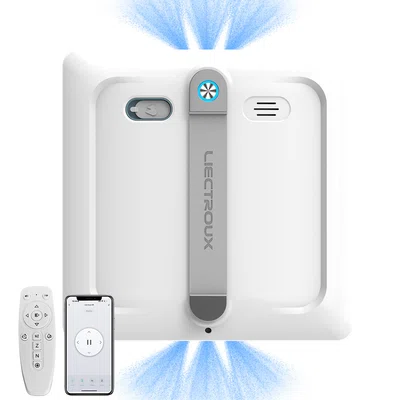 Liectroux S9 Window Cleaning Robot Dual Roller Brushes 6-way Water Spray 9000Pa Suction Remote and App Control