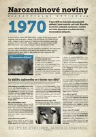 Narozeninové noviny 1970 s vlastním textem a fotografií, S fotografií a textem