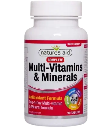 NATURES AID Kompletný MULTIVITAMÍN a minerály Antioxidačná formula, tbl 1x90 ks