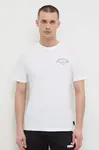 Bavlněné tričko Puma bílá barva, s potiskem, 625415